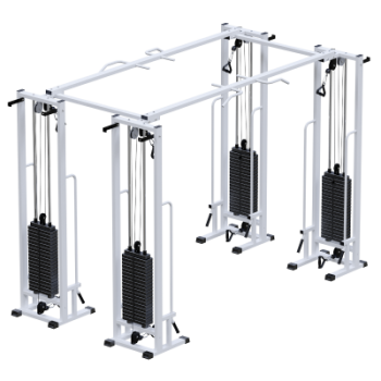 Двойной кроссовер на базе реабилитационной рамы стеки тренажер Потапова Sabirgym SG082.4*100*2050 стеки 4х100 кг ironking - штанги-гири-гантели.рф