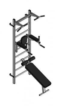 Силовой комплекс Шведская стенка турник брусья скамья для пресса Sabirgym SGL072-1 армспорт - штанги-гири-гантели.рф